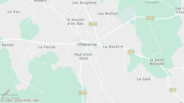 Carte de la zone d'intervention à Chaource