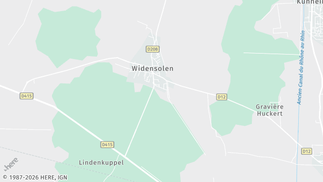Carte de la zone d'intervention à Widensolen