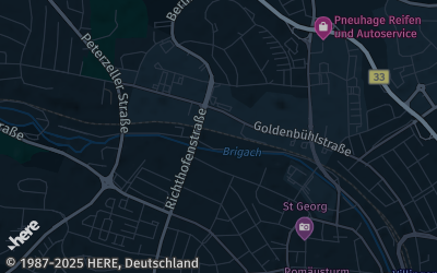 Heizung Map of Villingen-Schwenningen