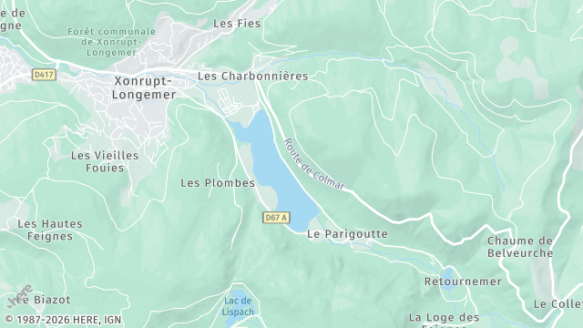 Carte de la zone d'intervention à Xonrupt-Longemer