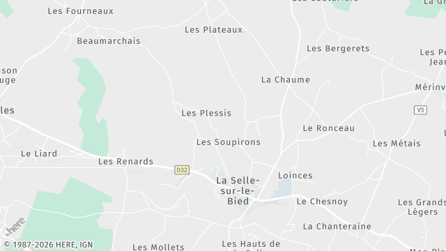 Carte de la zone d'intervention à La Selle-sur-le-Bied
