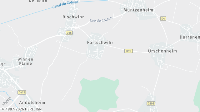 Carte de la zone d'intervention à Fortschwihr