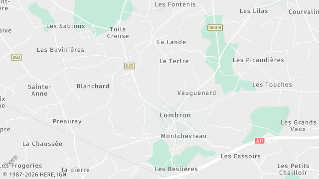 Carte de la zone d'intervention à Lombron