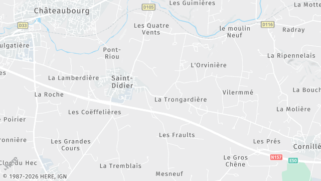 Carte de la zone d'intervention à Saint-Didier