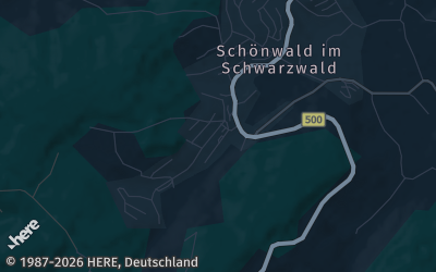 Heizung Map of Schönwald im Schwarzwald