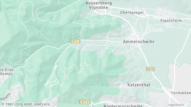 Carte de la zone d'intervention à Ammerschwihr