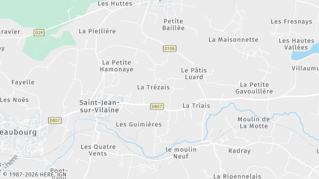 Carte de la zone d'intervention à Saint-Jean-sur-Vilaine