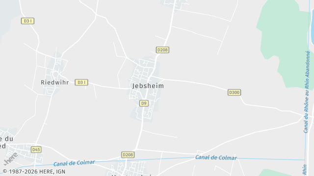 Carte de la zone d'intervention à Jebsheim