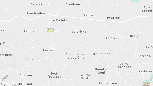 Carte de la zone d'intervention à Langonnet