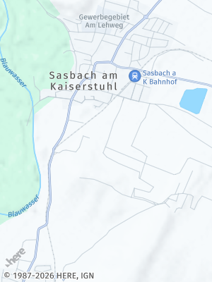 Here Map of Sasbach am Kaiserstuhl
