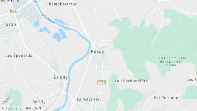 Carte de la zone d'intervention à Rosoy