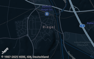 Heizung Map of Riegel am Kaiserstuhl