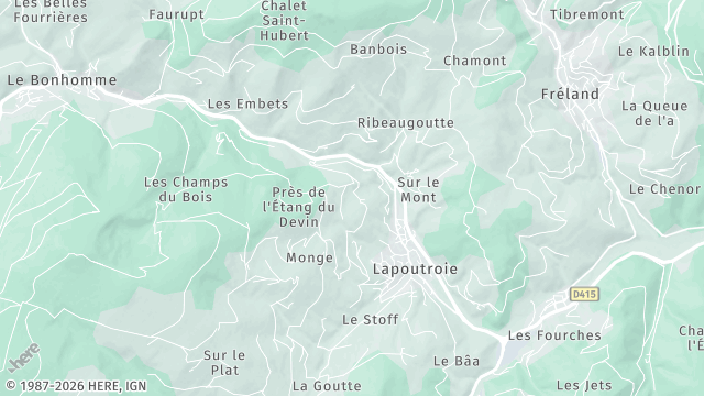 Carte de la zone d'intervention à Lapoutroie