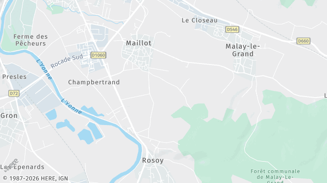 Carte de la zone d'intervention à Maillot