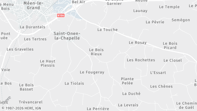 Carte de la zone d'intervention à Saint-Onen-la-Chapelle