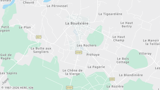 Carte de la zone d'intervention à La Bouëxière