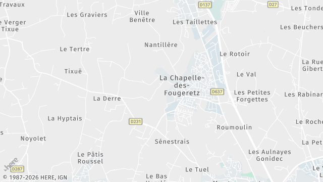 Carte de la zone d'intervention à La Chapelle-des-Fougeretz