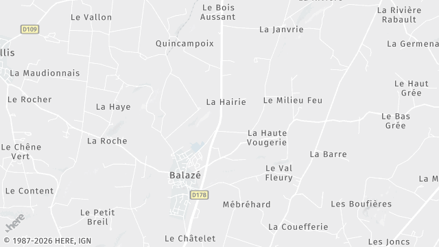 Carte de la zone d'intervention à Balazé