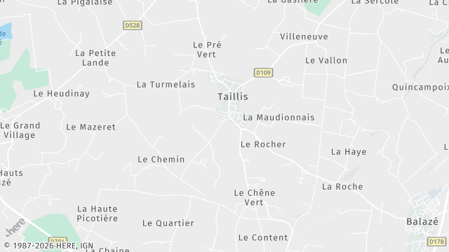 Carte de la zone d'intervention à Taillis