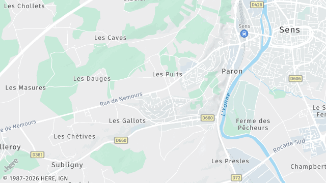 Carte de la zone d'intervention à Paron