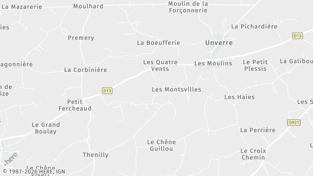 Carte de la zone d'intervention à Unverre