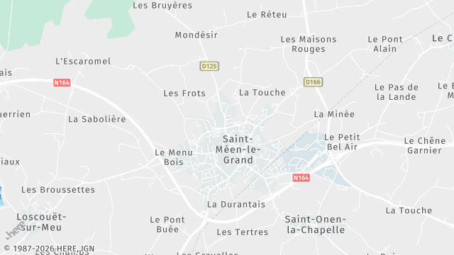 Carte de la zone d'intervention à Saint-Méen-le-Grand