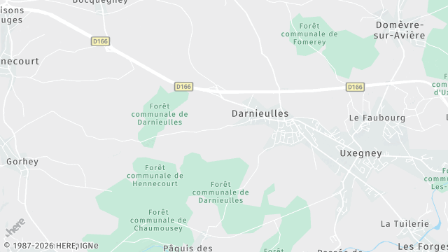 Carte de la zone d'intervention à Darnieulles