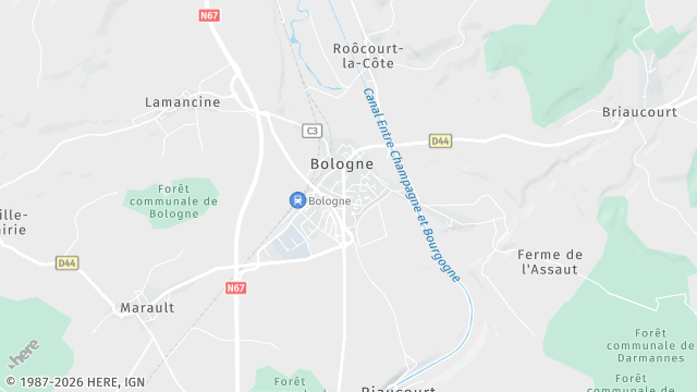 Carte de la zone d'intervention à Bologne