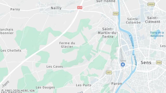 Carte de la zone d'intervention à Saint-Martin-du-Tertre