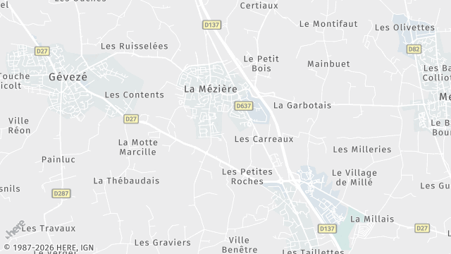 Carte de la zone d'intervention à La Mézière