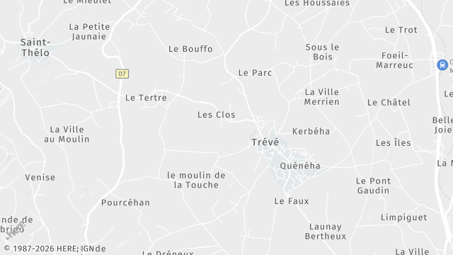 Carte de la zone d'intervention à Trévé