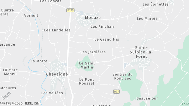 Carte de la zone d'intervention à Mouazé