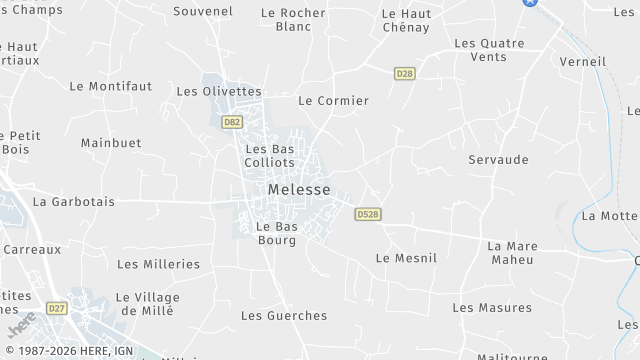 Carte de la zone d'intervention à Melesse