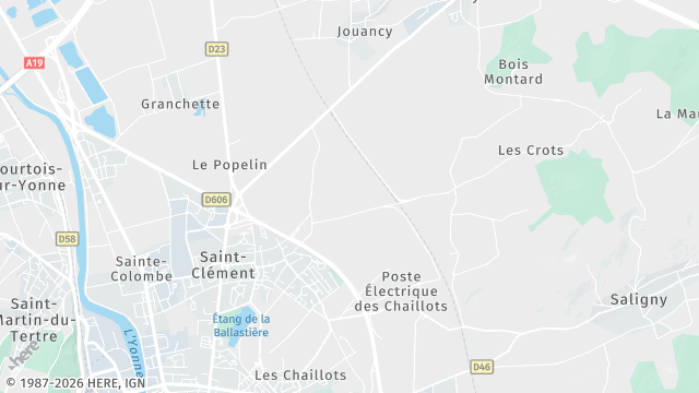 Carte de la zone d'intervention à Saint-Clément