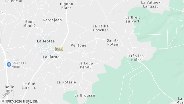 Carte de la zone d'intervention à La Motte