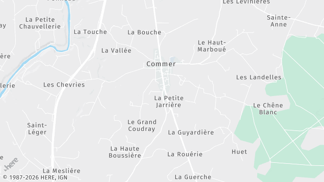 Carte de la zone d'intervention à Commer