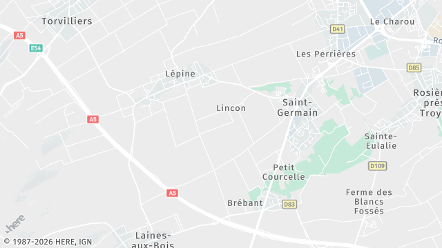 Carte de la zone d'intervention à Saint-Germain