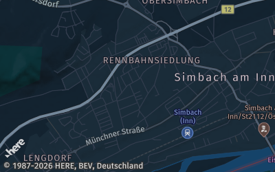 Heizung Map of Simbach am Inn