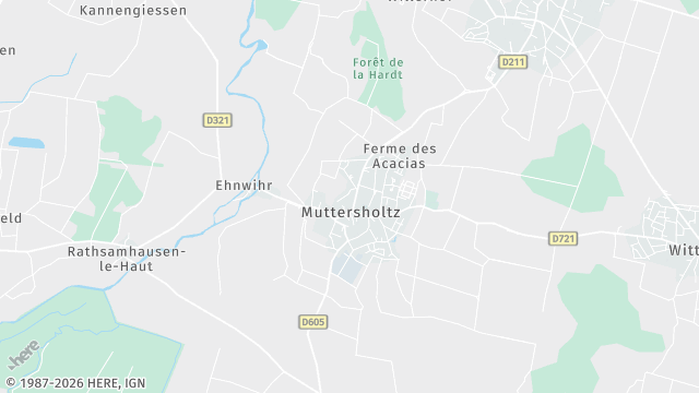 Carte de la zone d'intervention à Muttersholtz