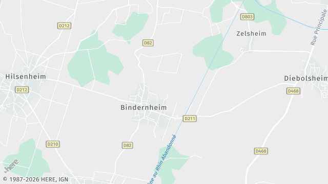 Carte de la zone d'intervention à Bindernheim