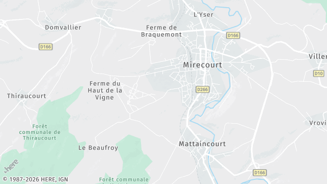 Carte de la zone d'intervention à Mirecourt