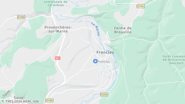 Carte de la zone d'intervention à Froncles