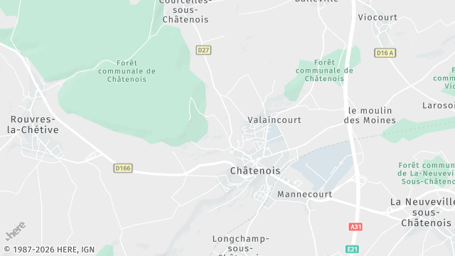 Carte de la zone d'intervention à Châtenois