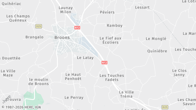 Carte de la zone d'intervention à Broons