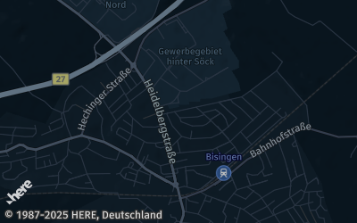 Heizung Map of Bisingen bei Hechingen