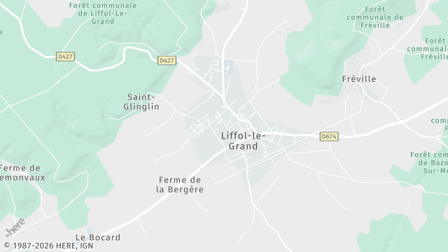 Carte de la zone d'intervention à Liffol-le-Grand