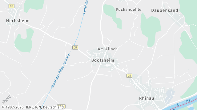 Carte de la zone d'intervention à Boofzheim