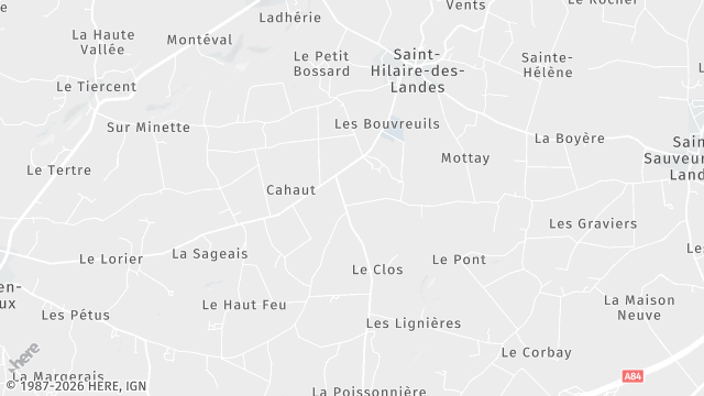 Carte de la zone d'intervention à Saint-Hilaire-des-Landes
