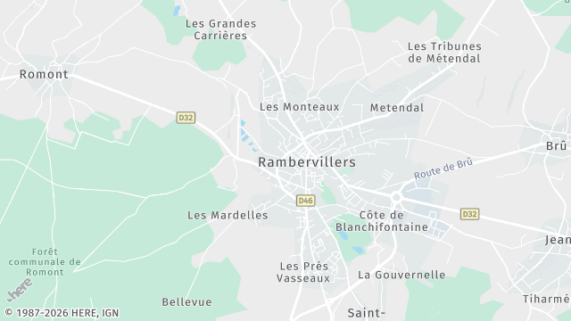 Carte de la zone d'intervention à Rambervillers