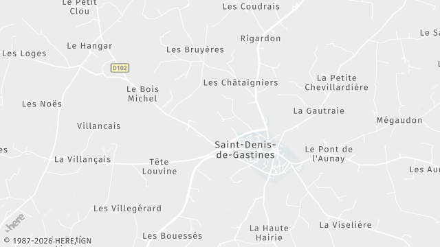 Carte de la zone d'intervention à Saint-Denis-de-Gastines